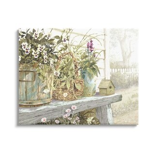 Stupell Cottage Garden Flowers Canvas Wall Art Design by Michael ...