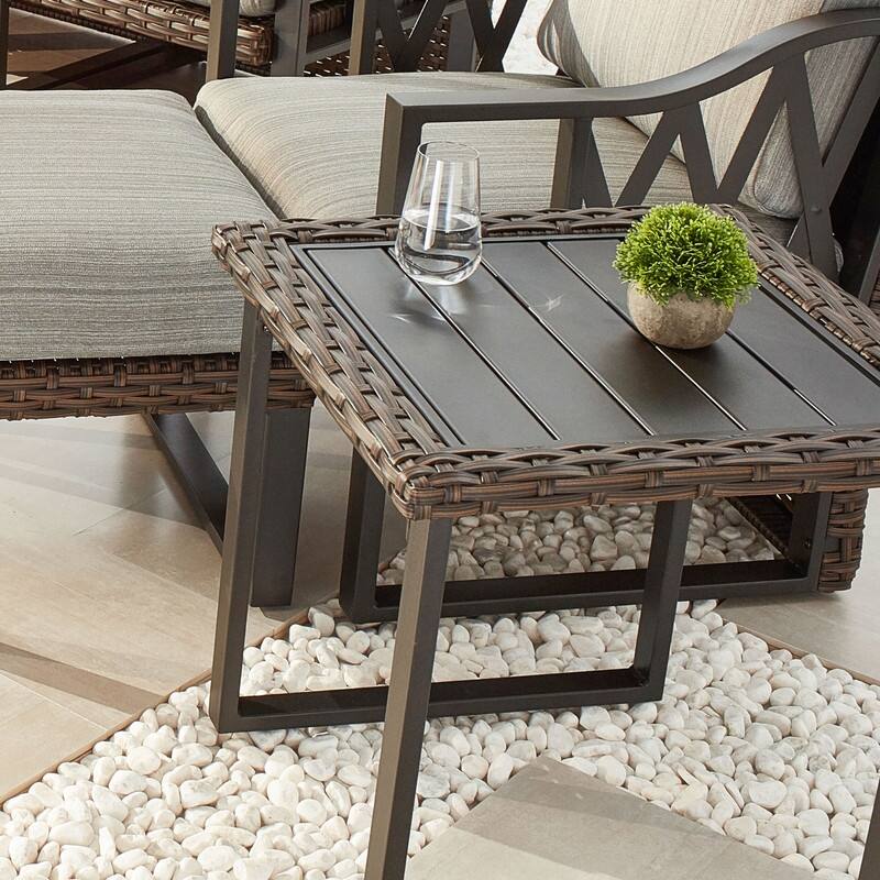 Patio Festival Five-Wicker Outdoor Wicker Coffee Table