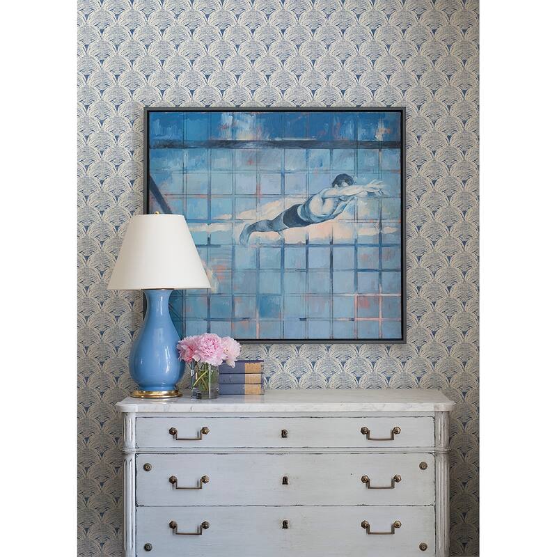 NuWallpaper Blue Manila Peel & Stick Wallpaper - 216 x 20.5 x 0.025