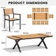 preview thumbnail 13 of 36, 11/13-Piece Outdoor All-Weather Patio Dining Set Aluminum Rectangular Table with Umbrella Hole and Stackable Chairs