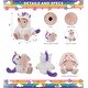 preview thumbnail 2 of 4, DolliBu Baby Pink Rabbit Unicorn Stuffed Animal with Unicorn Outfit - 8 inches