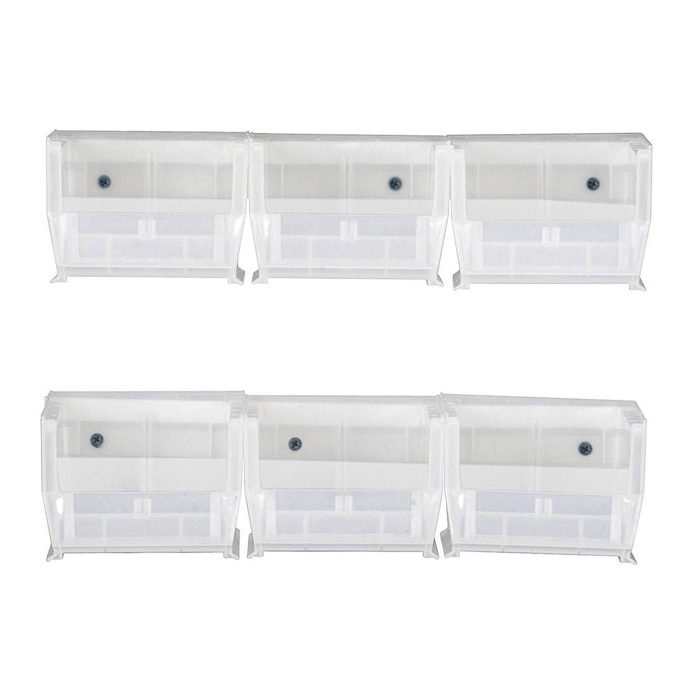 Offex Clear View Polypropylene Hang and Stack Bin Storage System - Complete Package