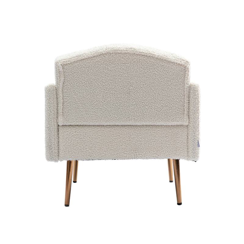 Classic Accent Single Leisure Chair with Metal Leg