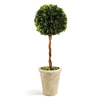 Boxwood Single Faux (Fake) Sphere Topiary 18.5