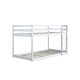 preview thumbnail 8 of 8, Twin over Twin Bunk Bed Wooden Low Bunk Bed Frame with Safety Guardrail and Ladder for Kids Bedroom, No Box Spring Needed, White