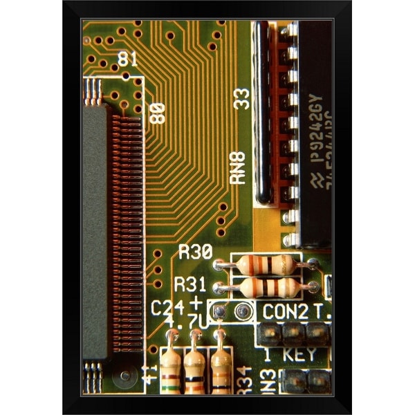 "Circuit board" Black Framed Print
