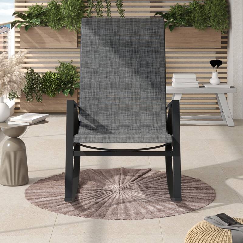 Corvus Antonio Outdoor Sling Fabric Rocking Chair
