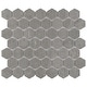 preview thumbnail 3 of 4, Merola Tile Liverpool Hex Light Grey 10" x 11-3/8" Ceramic Mosaic Floor and Wall Tile