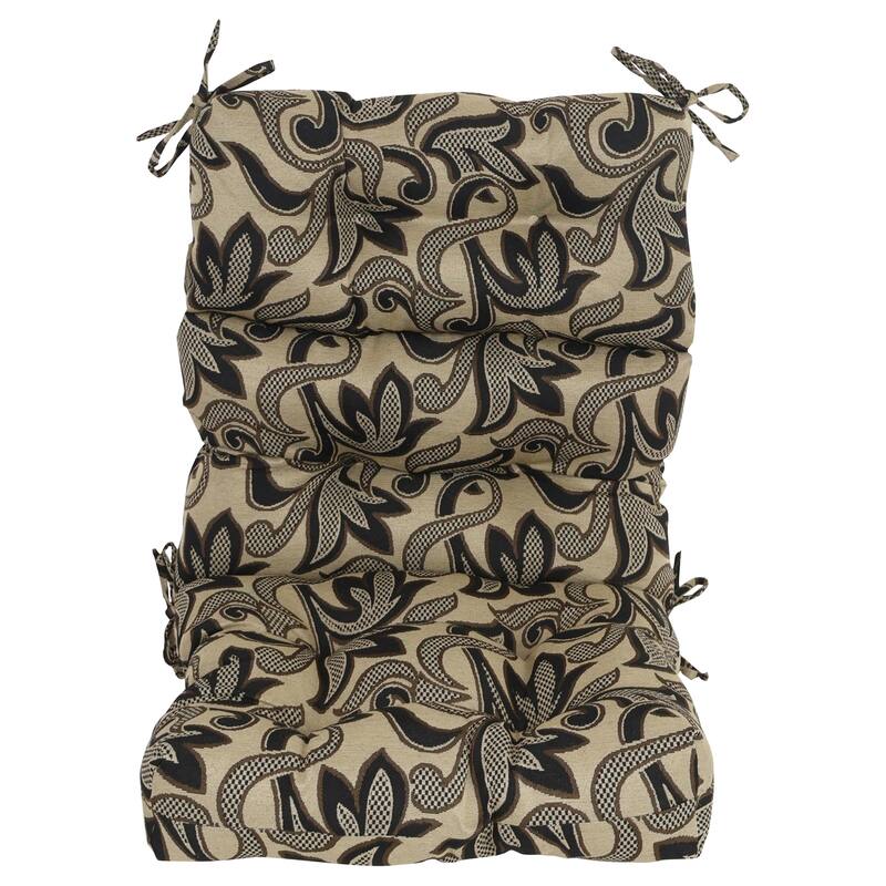 Tapestry Tufted Seat/Back Chair Cushion (Multiple Sizes)