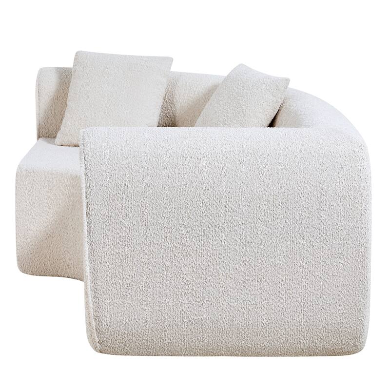 Christopher Knight Home - Curved Modular 110" Upholstered Sectional Sofa