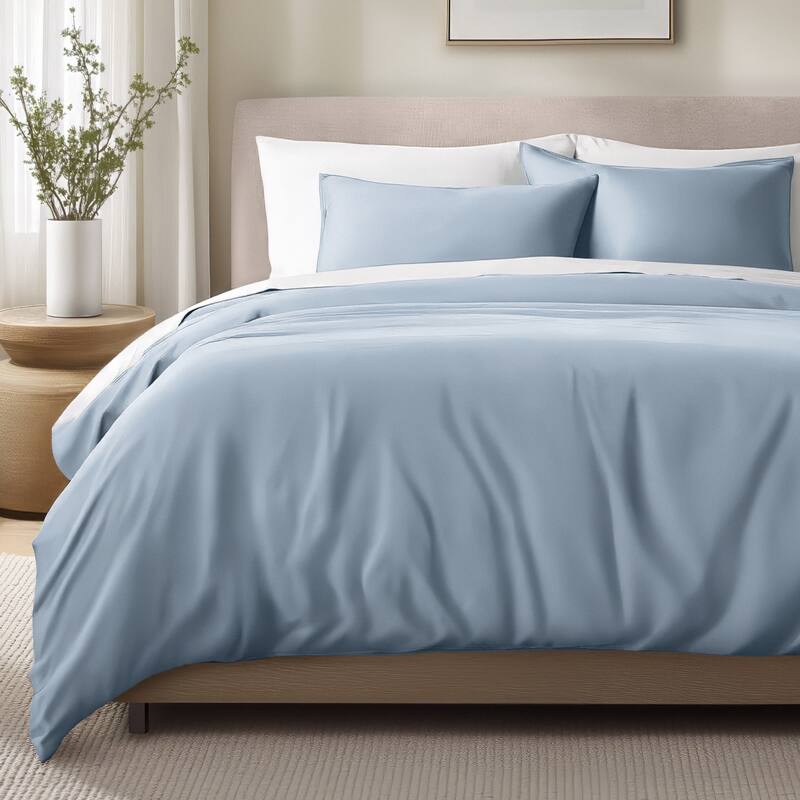 Bare Home Organic Cotton Duvet Cover Set - Smooth Sateen Weave