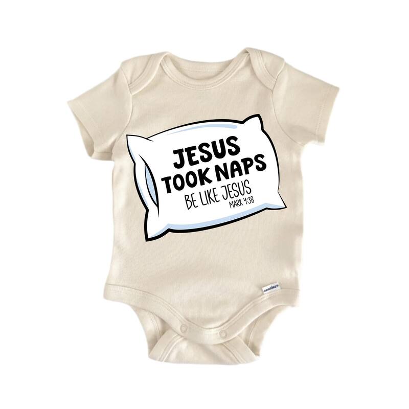 Took Naps Be Like Jesus Religious God Christian - Baby Boy Girl Clothes Bodysuit - Pink - 0-3M