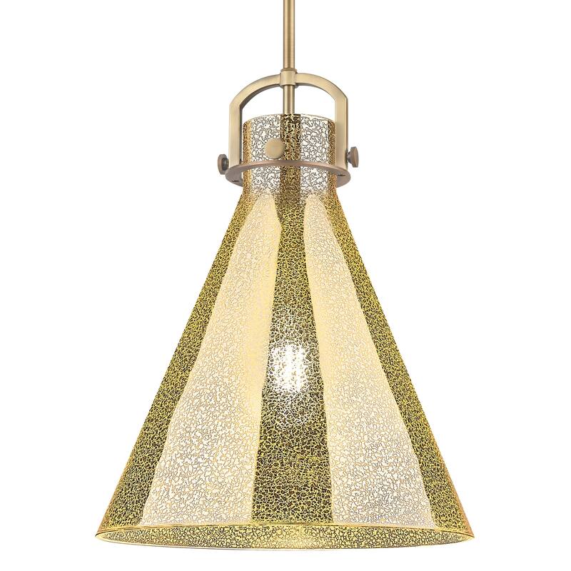 Innovations Lighting 410-1SL-G411-16ME Newton Cone 16" Wide Pendant - Brushed Brass