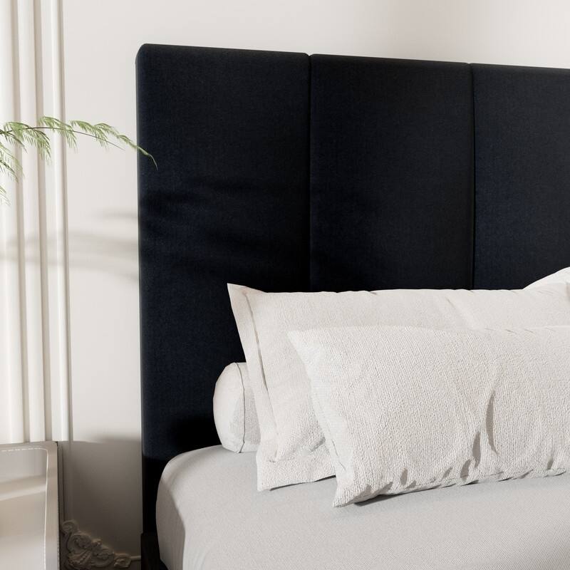 Modern Upholstered Lift-Up Storage Platform Bed with Headboard