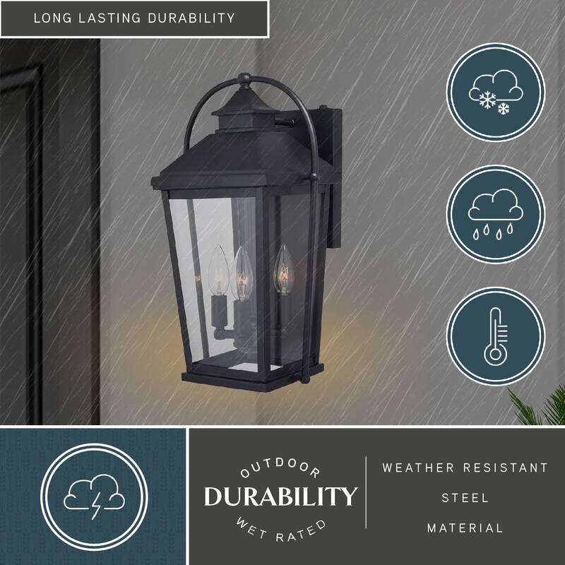 Vaxcel Lighting Lexington 3 Light 17" Tall Outdoor Wall Sconce