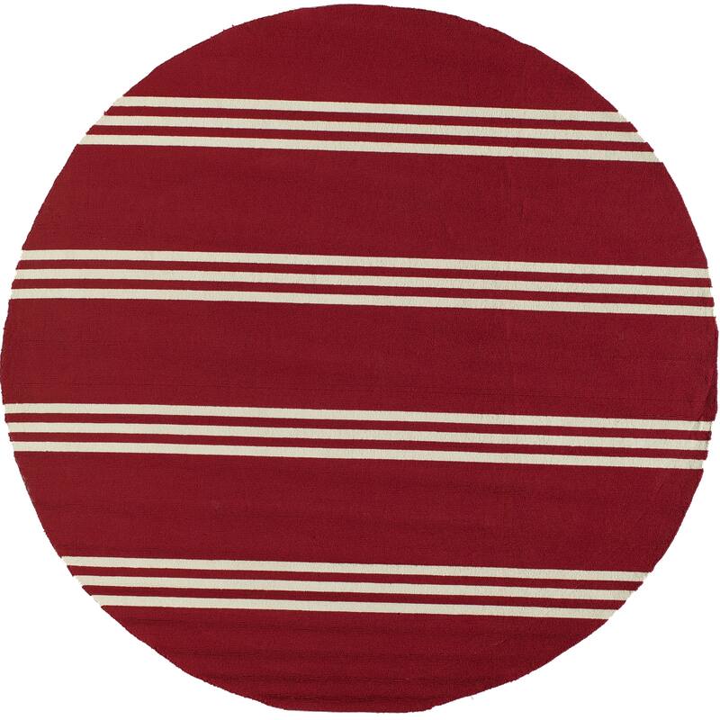 Momeni Veranda Hand Hooked Contemporary Striped Indoor Outdoor Rug