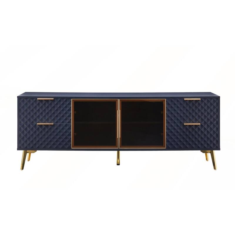 Modern Fashion Geometric Style TV Stand with Adjustable Metal Feet