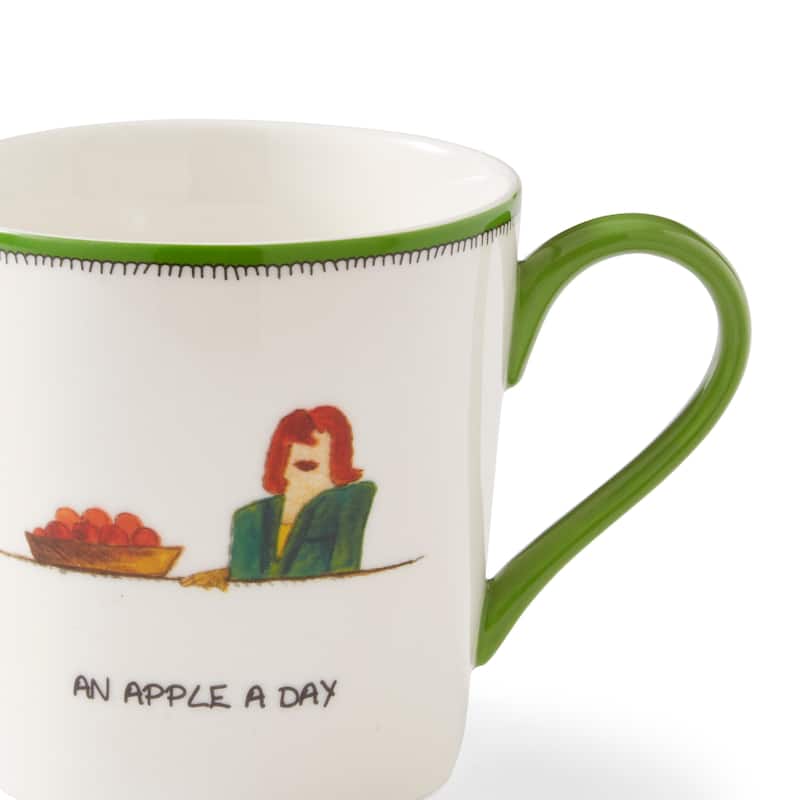 Kit Kemp for Spode Doodles An Apple A Day Mug