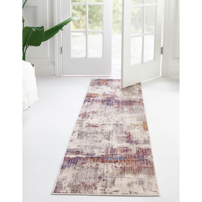 Contemporary Zlalo Collection Area Rug - 2'6"x12' - Multi
