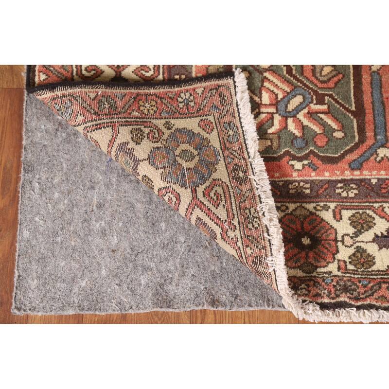 Traditional Bakhtiari Persian Vintage Rug Handmade Beige Wool Carpet - 7'1"x 10'2"