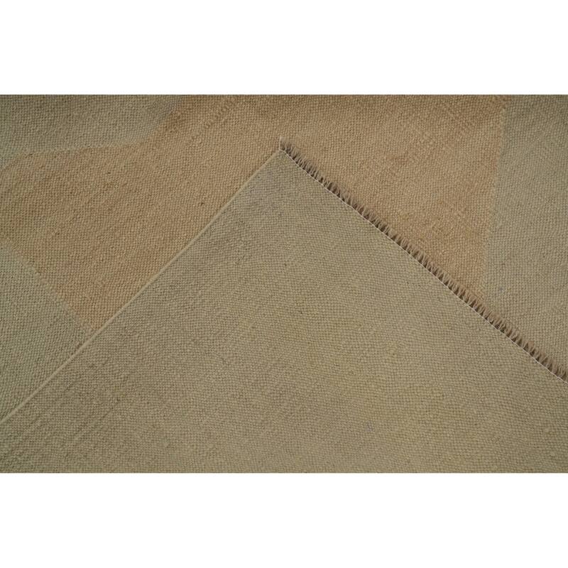 Hand Woven Oriental 100% Wool Carpet Southwestern Tribal Oranges & Rust Kilim Area Rug - 9' 9'' X 8' 3''