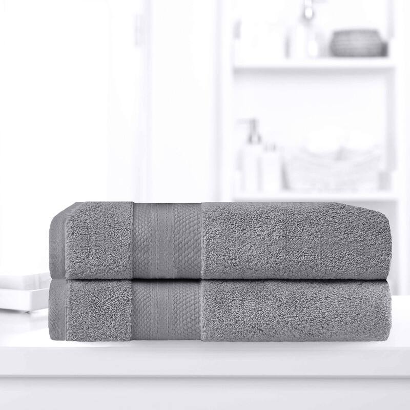 Blue Nile Mills Rio Turkish Cotton Bath Sheet, Set of 2 - Grey