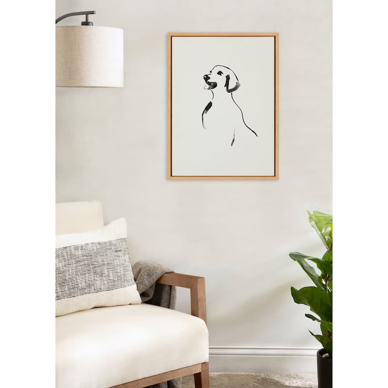 Kate and Laurel Sylvie 1056 Retriever Framed Canvas by Teju Reval of SnazzyHues