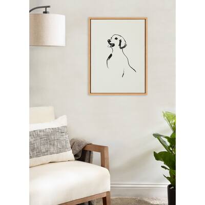 Kate and Laurel Sylvie 1056 Retriever Framed Canvas by Teju Reval of SnazzyHues