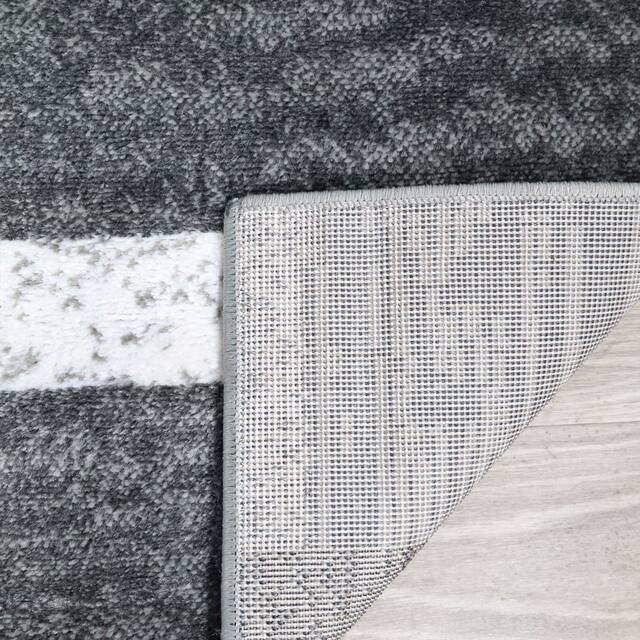 Miranda Haus Geometric Modern Patchwork Polypropylene Indoor Area Rug