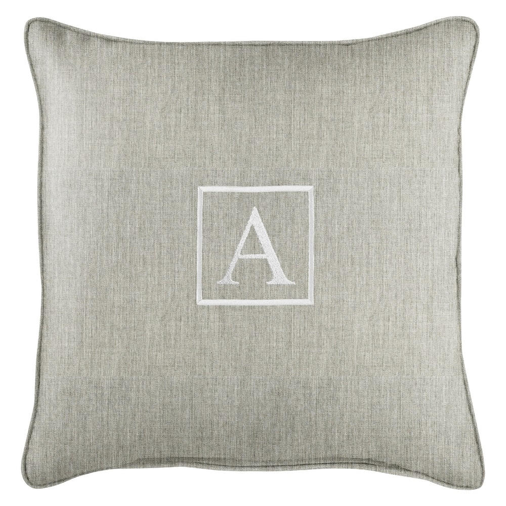 Monogram Corded Single Square Pillow by Havenside Home
