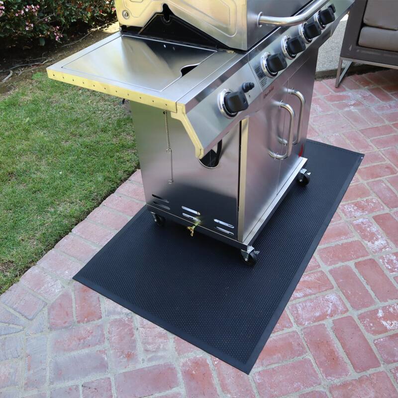Rubber-Cal Rubber "BBQ Under Grill Mat" - 5mm x 56" x 32" - 32in x 56in