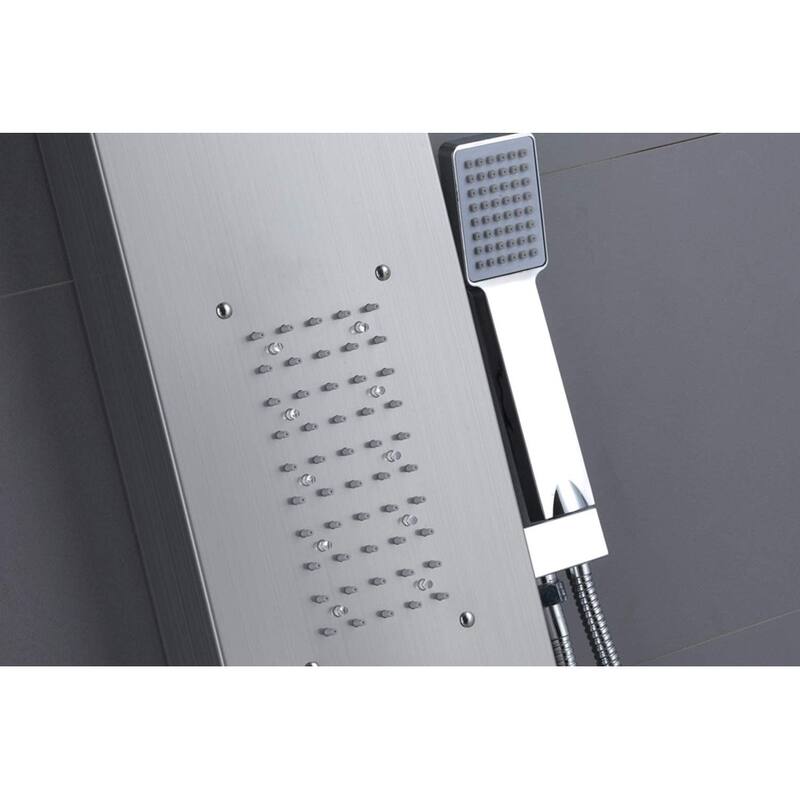 50 in. LED Shower Panel System and Body Jets in Brushed Nickel