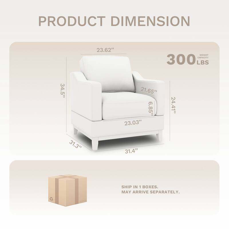 Sectional Couch Sofa, Comfy Modern Sofa for Living Room & Bedroom