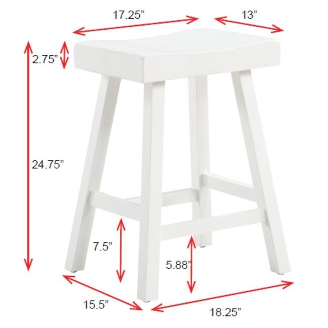 24 In Jackson Wood Saddle Barstool