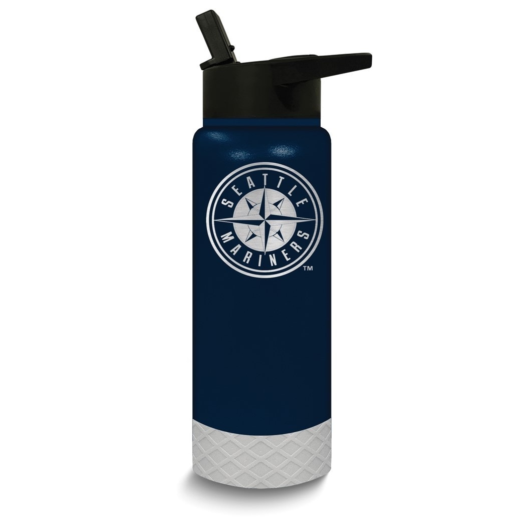 MLB Seattle Mariners Stainless Steel Silicone Grip 24 Oz. Water Bottle