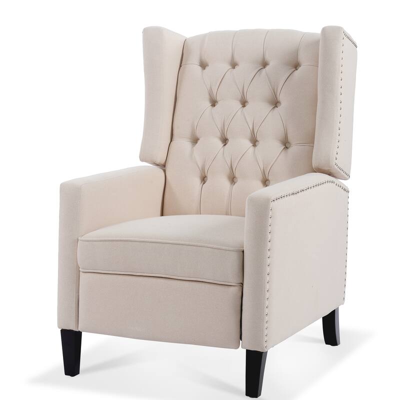 Christopher Knight Home Upholstered Wing Back Push Recliner Chair