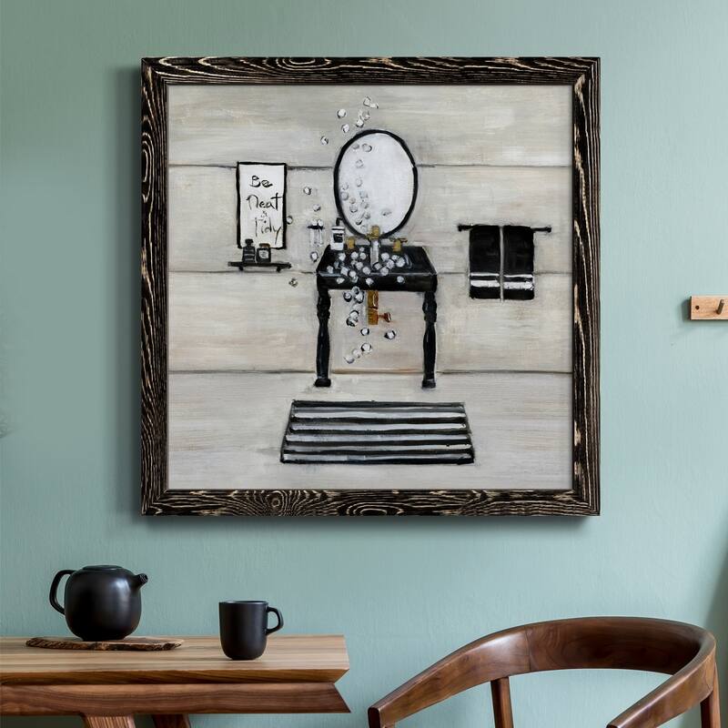 Neat and Tidy Bath-Premium Framed Canvas - Ready to Hang