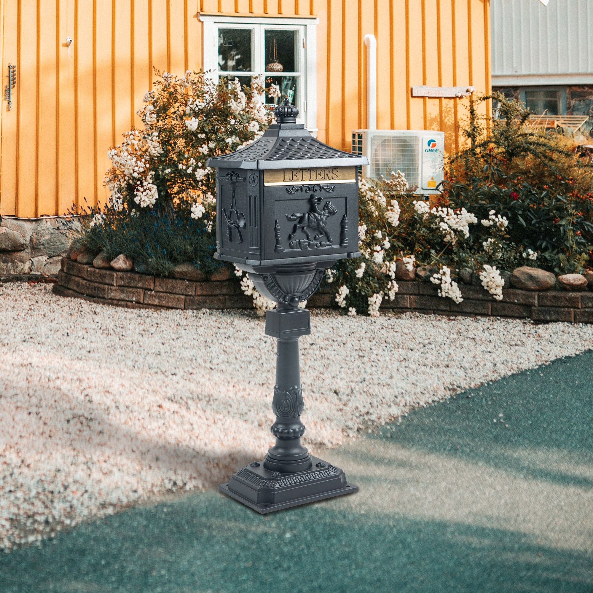 Mailbox-Cast-Aluminum-Black-