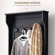 preview thumbnail 15 of 33, HOMCOM 28" 3-In-1 Entryway Hall Tree with Storage Bench, Coat Rack with Four Hooks and Shoe Storage, Gray