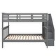 preview thumbnail 8 of 38, Full-Over-Full Bunk Bed with Stairway, Storage and Guard Rail