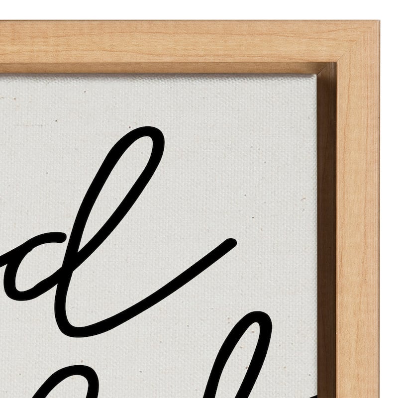 Kate and Laurel Sylvie Sleep Tight Framed Canvas by Maggie Price