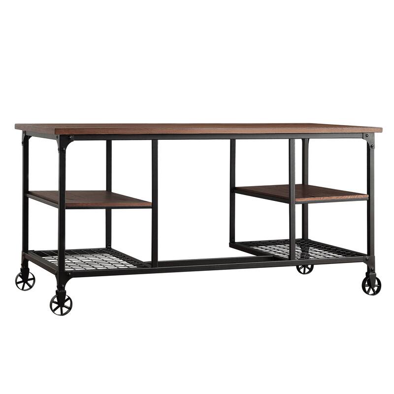 Nelson Industrial Modern Rustic Storage Desk by iNSPIRE Q Classic