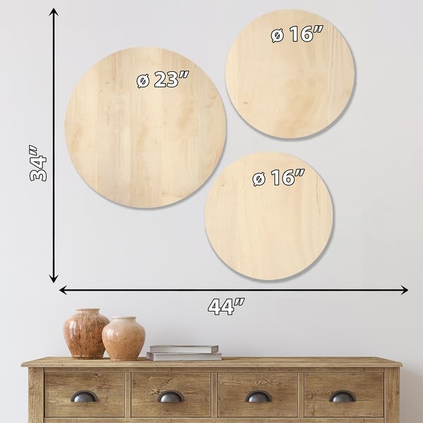 Designart 'Rock Teal Panel I' Modern & Contemporary Wood Wall Art Set