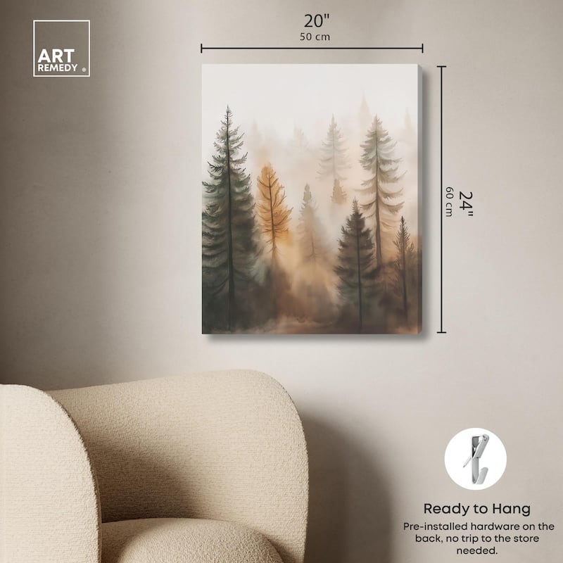 Misty Pines I Canvas by Art Remedy, Gallery Wrapped