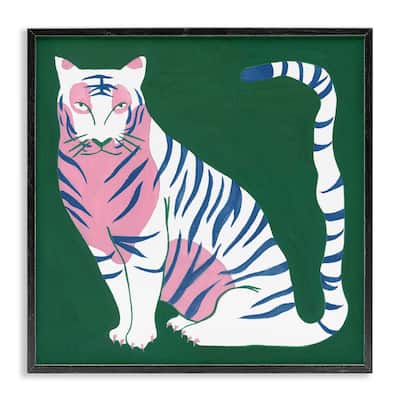 Stupell Fierce Modern Tiger Framed Giclee Art Design By Melissa Wang