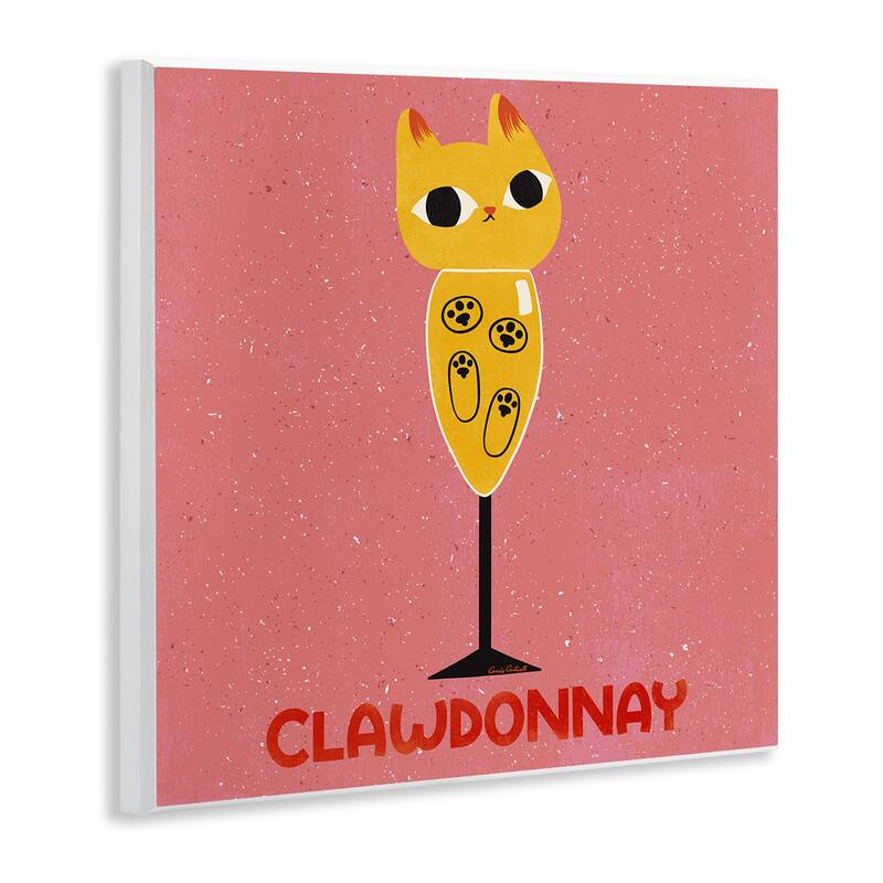 Stupell Clawdonnay Feline Wine Wall Plaque Art Design By Carrie Cantwell