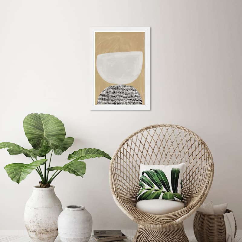 Wynwood Studio Mirrored Hills Framed Boho Minimalist Abstract Prints