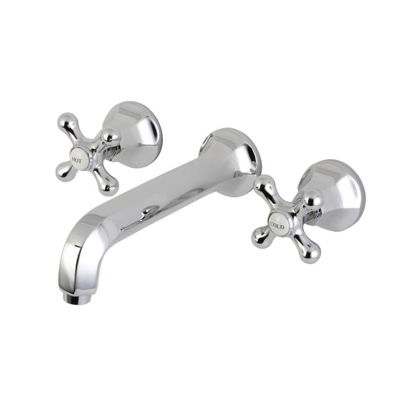 Kingston Brass Metropolitan 1.2 GPM Wall Mounted Widespread Bathroom - Polished Chrome