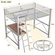 preview thumbnail 15 of 22, Full Loft Bed with Desk and Shelf