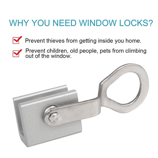 Adjustable Aluminum Window Locks with Key kids Child Home Office Store Security